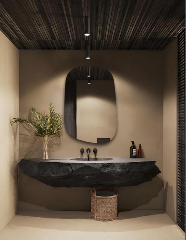 MIRROROLOGY INDUSTRY 18x24 Inch Asymmetrical Rectangular Wall-Mounted Mirror for Bathroom |Frameless Versatile Usage for Entryways, Living Rooms & Bedrooms-image-17