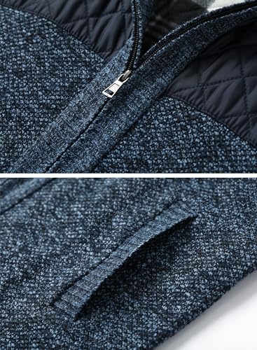 Image of Vcansion Men's Classic Cardigan Sweaters Stand Collar Slim Fit Casual Knitted Sweater