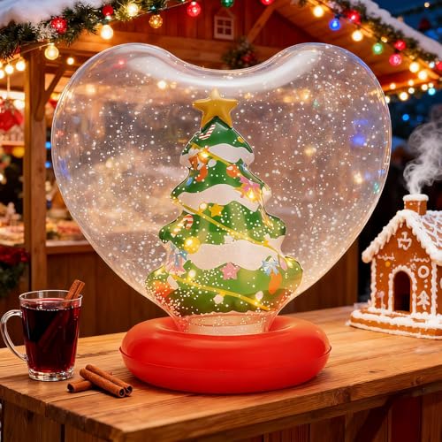 Boule de Noël gonflable lumineuse extérieure télécommandée pour terrasse et cour