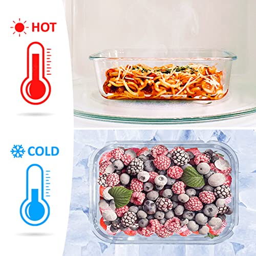 Ecopreps Glass Meal Prep Containers With Bamboo Lids【3 Pack】100% Plastic Free, Eco-Friendly Glass Lunch Containers, Bamboo Lid Storage Containers | Oven & Microwave Safe Glass Food Storage Containers #TOP7