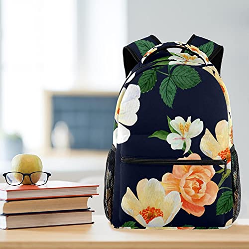 Sac à dos décontracté imprimé fleurs multicolores ultra léger