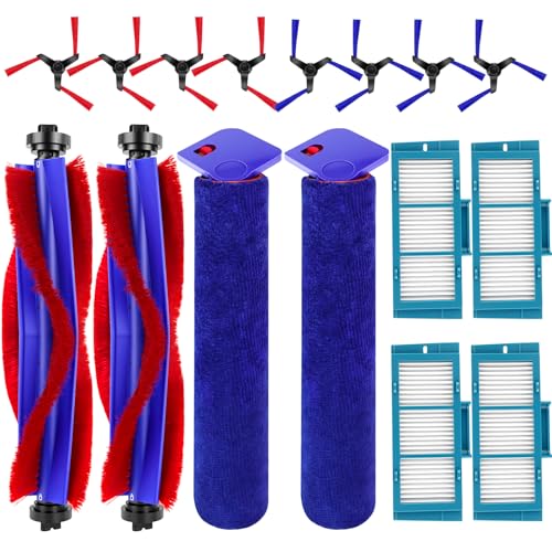 Chuancheng Lot de 16 accessoires pour aspirateurs Dyson Spot+ Scrub AI Wet and Dry Robot Aspirateur, pièce de rechange avec 2 brosses à rouleaux, 2...