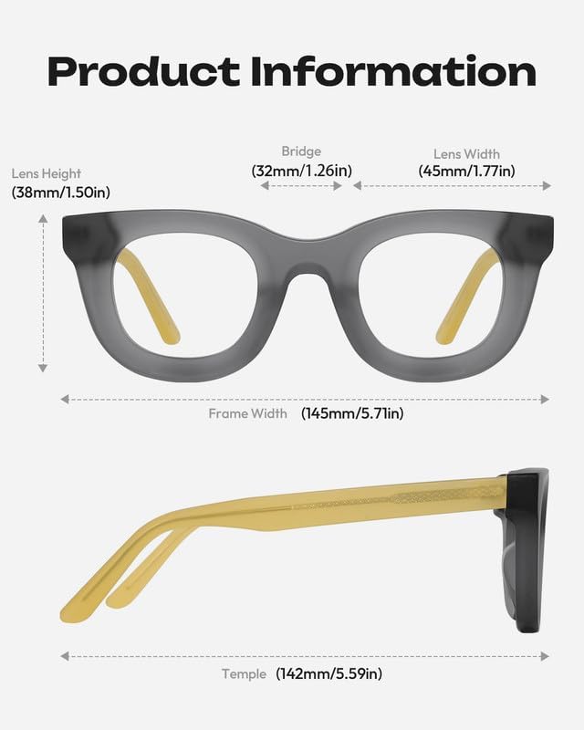 Blue Light Blocking Glasses - Anti Glare & Eyestrain, 99% Filter, Lightweight Acetate Frame for Gaming/Office/Reading - Image 2