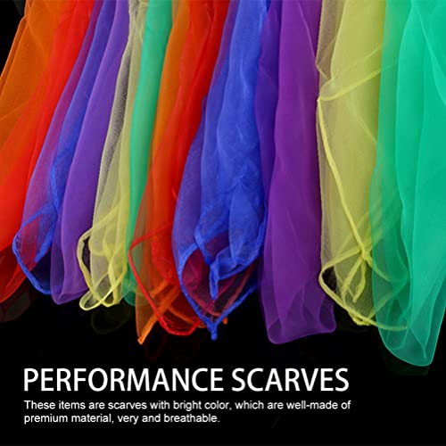 TOYANDONA 20 Pcs Quadrado Dança Lenços Leves de Malabarismo Lenço de Cetim Cachecol Lenços Retrô Pes