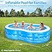 Inflatable Swimming Pool, 102” x 63” x27” Full-Sized Large Inflatable Pool with Seats Handles, Extra Large Blow Up Durable Thickened Pools for Outdoor, Garden, Backyard.