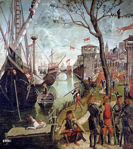 Peinture Carpaccio Sainte Ursule impression sur toile salon 60x90cm