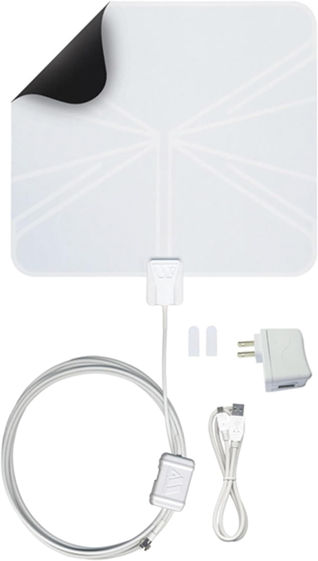 Winegard FL5500A FlatWave Amped Digital HD Indoor TV Antenna – Amplified, 4K & ATSC 3.0 Ready, High-VHF/UHF, 60 Mile Range, Dual Color, 6 ft Cable