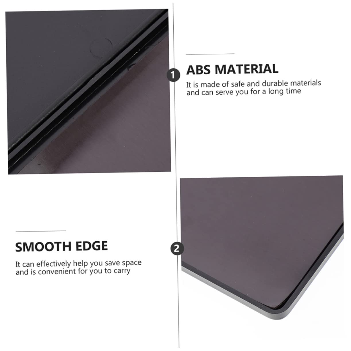 Paleta de Sombras de Ojos Vacía Grande 2 Piezas Abs Negra Portátil | Bandeja Magnética para Maquillaje Diy, Ligera y Resistente al Desgaste, Organiza Distintos Cosméticos