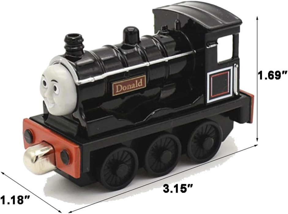 10 Pack Metal Diecast Magnetic Train Toy, 1:43 Scale Railway Trains Carriage Model, Educational Toy for Kids Ages 3+ Years (10 Pack Train A)