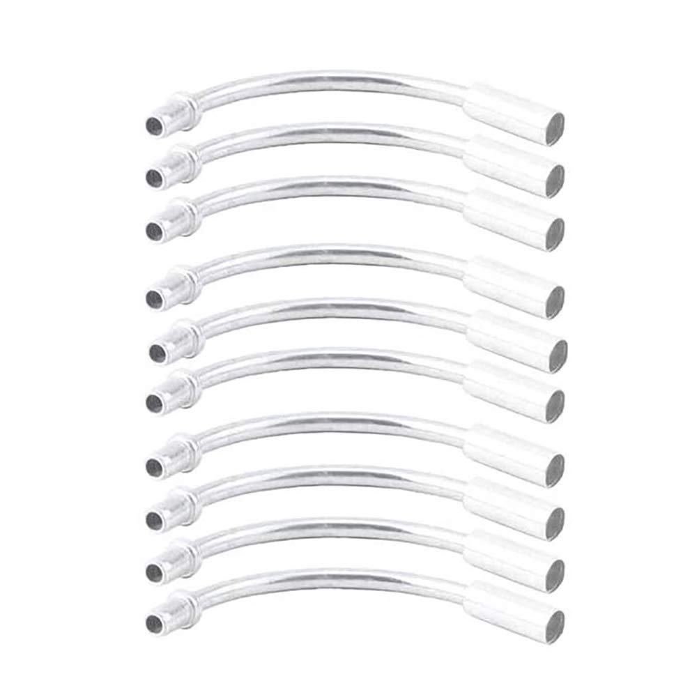 Pofet Clear,Silver 10Pcs/Set Bike V Brake Cable Noodle Brakes Pipe Hose Guide Silvery 110 Degree