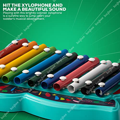 Image of Baybee Baby Musical Toy Xylophone Piano Set for Kids | Colorful Sound Keyboard Instrument for Early Learning, Motor Skills & Hand Eye Coordination | Educational Gift for Boys & Girls (Butterfly)