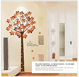 Xzfddn Wandaufkleber Wohnzimmer Tv Sofa Hintergrund Wand Glastür Aufkleber Schlafzimmer Wand Zimmer Dekoration Ahorn Blätter