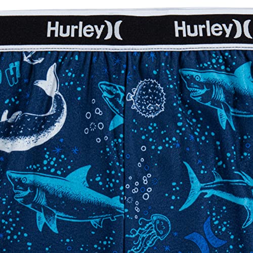 Hurley Boys' Pajama Pants, Blue Shark Print, 8 #TOP2
