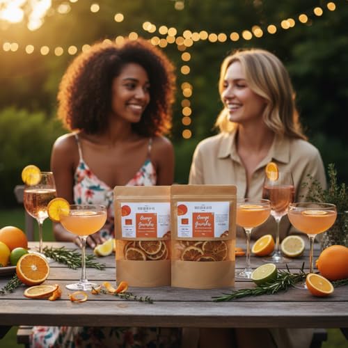 Image of Bab Louie & Co. Dehydrated Orange Wheel Garnishes for Cocktail, Mocktail, Detox Water, Green Tea, Snacks - Gluten Free, Vegan, Air Dried, No Sugar 100% Natural (Pack of 2),50 Gm