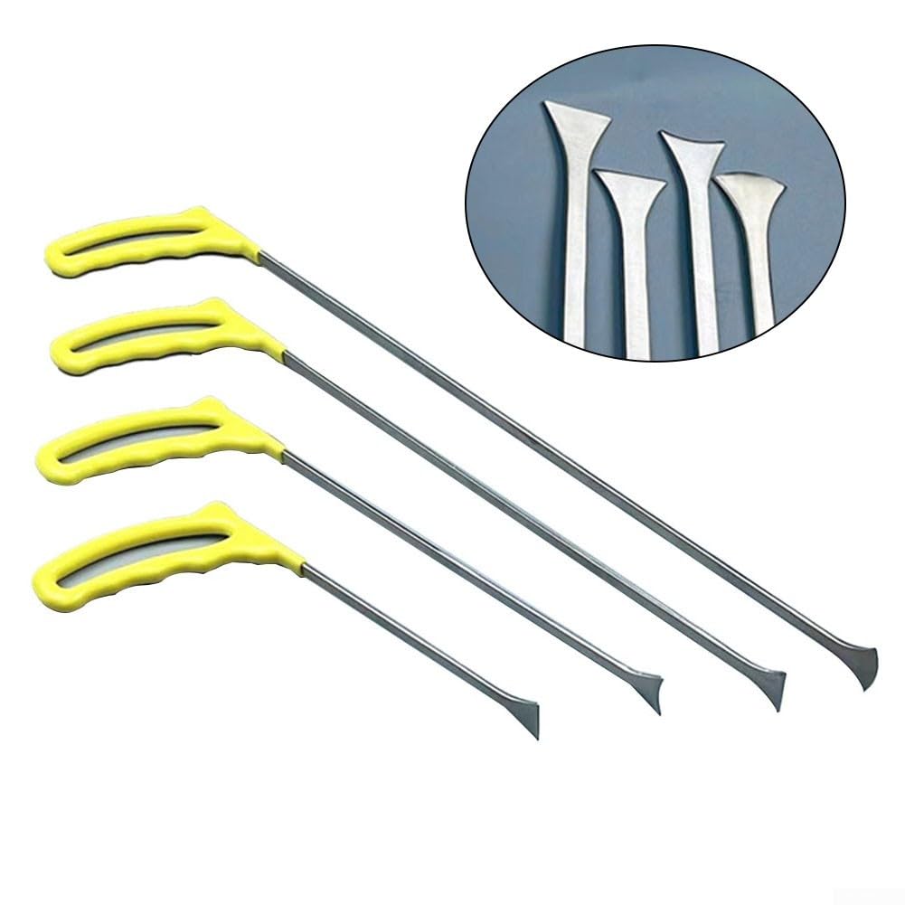 4 strumenti per la riparazione di ammaccature senza vernice, aste per rimozione ammaccature da garage, ganci per asta di spinta per barra di porco, strumento manuale per riparazione ammaccature