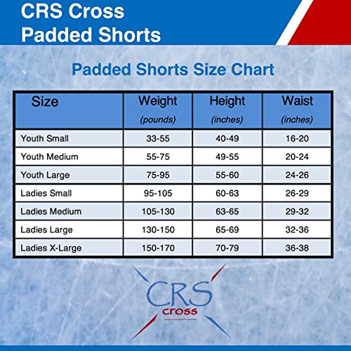 CRS Cross Padded Figure Skating Shorts – Crash Pads Shorts for Butt, Hips, and Tailbone (Ladies Small Black) CRS Cross Padded Figure Skating Shorts – Crash Pads Shorts for Butt, Hips, and Tailbone (Ladies Small Black)