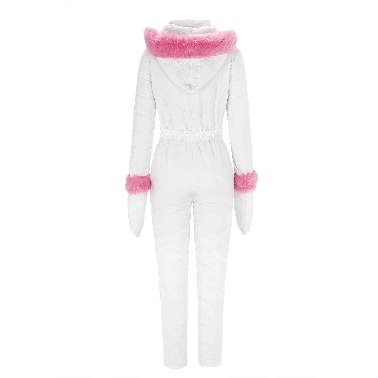 HEONSATI Tuta da Sci Donna Intera Elegante 2 Pezzi Cappotti con Cerniera e Pantalone Completi Sci Aderente Tuta Donna Set di Snowboard Sportiva Completi Intera Neve Due Pezzi Antivento Tuta Sci Donna