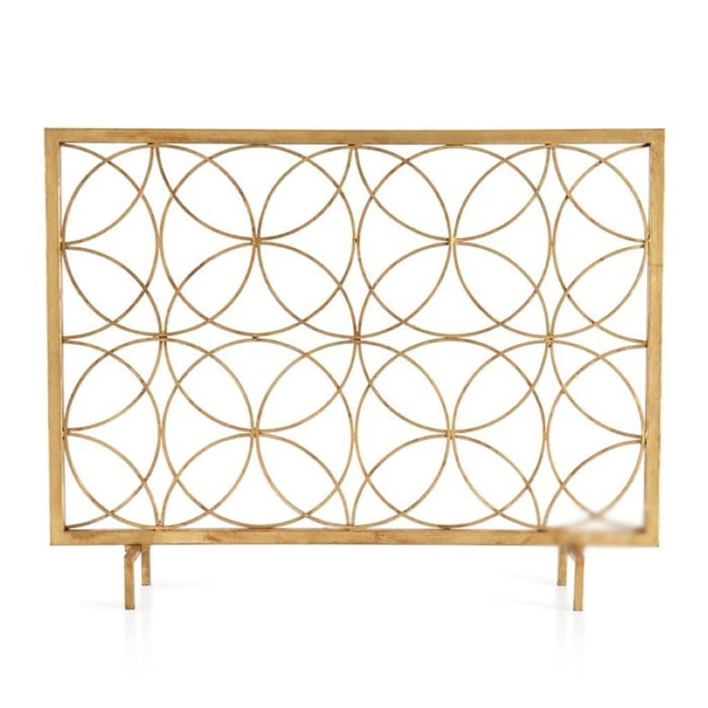 Porte per camini Schermo per camini Metallo Europeo Pannello Singolo Garza Barriera di Sicurezza Rete per camini Schermo antiscintille Rete Decorativa in Ferro battuto Attrezzi per camini
