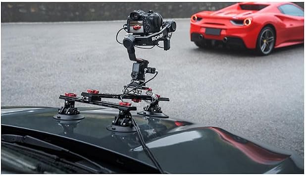 DJI RS 2-3-Axis Gimbal Stabilizer for DSLR and Mirrorless Camera, Nikon Sony Panasonic Canon Fujifilm, Ronin S, 4.5 kg Payload, Carbon Fiber, Touchscreen - Black