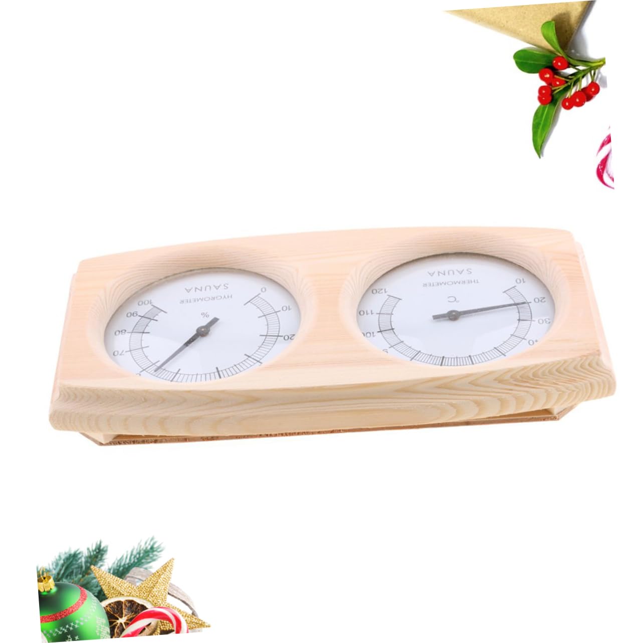 Hemobllo Termometro Igrometro in Legno Misuratore Temperatura e Umidità Display Separato Scala Leggibile Per Sauna Terrari
