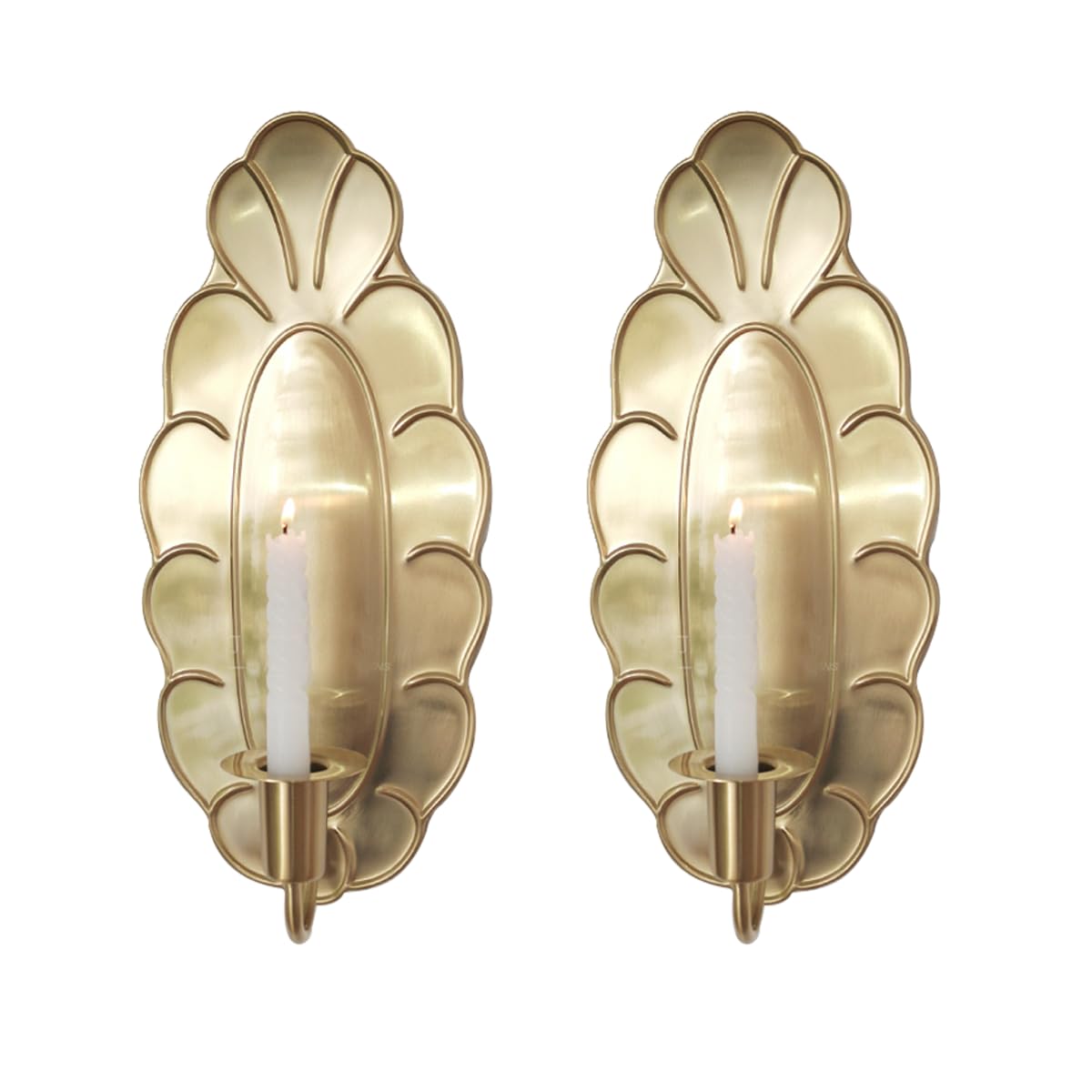 Juego de 2 candelabros de pared estilo vintage, para colgar en la pared, candelabros decorativos para dormitorio, comedor (cobre)