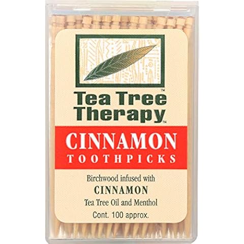 Tea Tree Therapy Toothpicks, Cinnamon, 100 Count (4-Pack) Cover