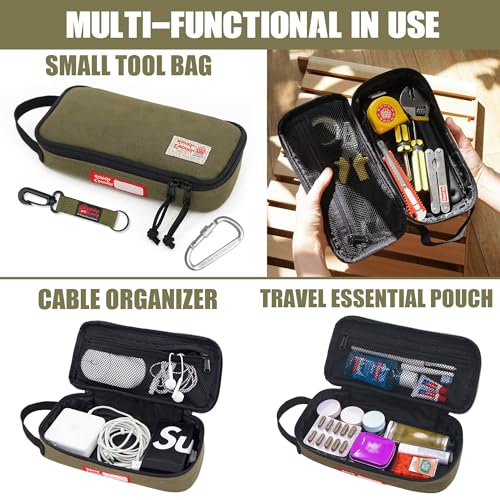 Rough Enough Small Tool Bag Cable Organiser Travel Pouch Accessories Portable Electricians Equipment Storage Box Large Pencil Case with Strap Handle 6 Rough Enough Small Tool Bag Cable Organiser Travel Pouch Accessories Portable Electricians Equipment Storage Box Large Pencil Case with Strap Handle - Image 6