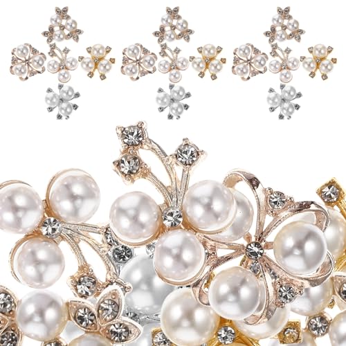 Accesorios de cabello de aleación con acabado de gemas y perlas para peinados elegantes