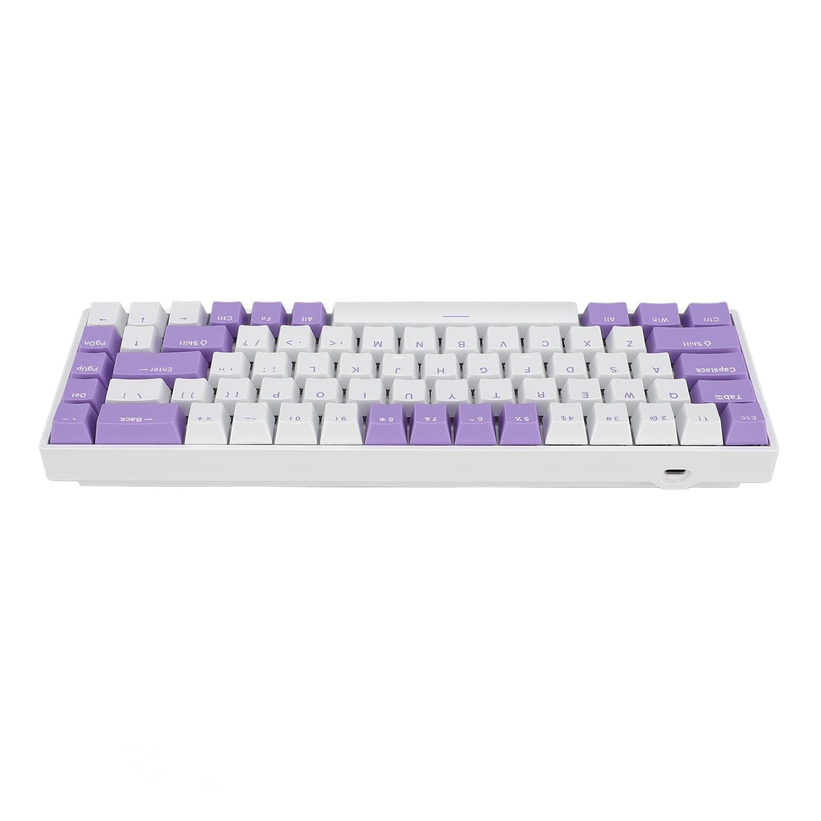 Acouto Teclado Mecánico con Interruptor Rojo de 68 Teclas RGB 60 por Ciento USB C Teclado para Juegos con Cable para PC con Puerto USB El con Cable un 68 Teclas Mecánico60 por Ciento
