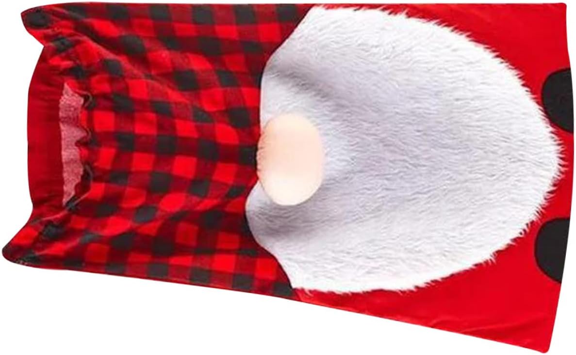 WOFASHPURET Christmas Drawstring Goodie Bag Large Capacity Pouch for Holiday Parties Reusable Xmas Wrapping Bag for Candy and Presents Festive Design