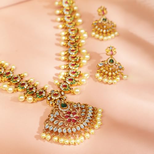 Image of Rubans Oxidised Necklace Set Jewellery Gift for Women & Girls