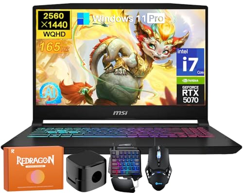 Image of MSI Katana 15HX 15.6 inch Gaming Laptop, NVIDIA GeForce RTX 5070 8GB GDDR7,14th Gen Intel Core i7-14650HX, 2.5K QHD Display, 64 GB DDR5 RAM, 1 TB SSD, RGB KB, Copilot AI, Windows 11 Pro, W /Accessories