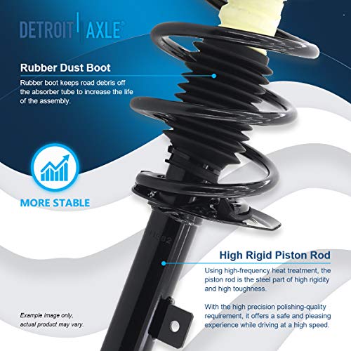 Image of Detroit Axle - Front Lower Control Arms w /Ball Joints + Sway Bars Outer Tie Rods Replacement for 2007-2012 Dodge Caliber - 8pc Set