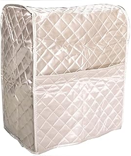 LIAMTU Stand Mixer Cover Large Size Dust-proof Satin Sheen Fabric Fits All Tilt Head & Bowl Lift Models for KitchenAid, Sunbeam, Cuisinart, Hamilton Beach Mixers (shiny cream)