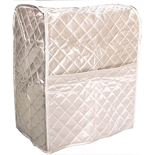 LIAMTU Stand Mixer Cover Large Size Dust-proof Satin Sheen Fabric Fits All Tilt Head & Bowl Lift Models for KitchenAid, Sunbeam, Cuisinart, Hamilton Beach Mixers (shiny cream)