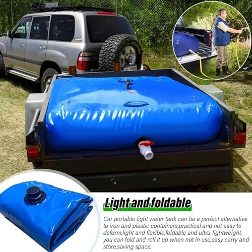 Large Capacity RV Water Tank - 265L Foldable Water Bladder for Camping, Gardening, Agriculture, Emergency Water Storage (70 Gal, 1x0.7x0.38 m)