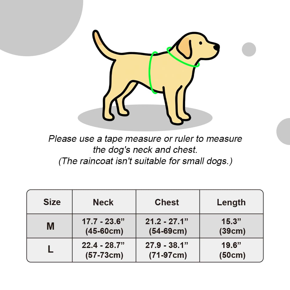 TSPRO Premium Manteau Chien Imperméable, Bandes Réfléchissantes, Fermeture à Scratch Réglable, Oeillet pour Laisse, pour Chiens Petits à Moyens, Promenades en Pluie (Gris, Taille M)