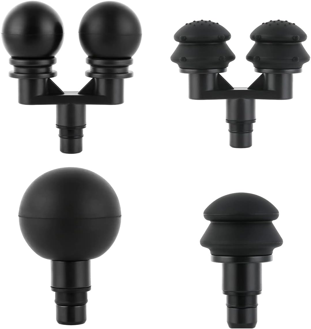 Massager Heads Massage Gun Soft Heads Replacement 4 Pack Massage Gun Adapter Double Head Attachment Massager Heads Massage Gun Soft Heads Replacement 4 Pack Massage Gun Adapter Double Head Attachment