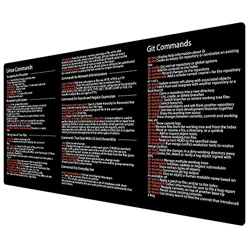 HMGANG Tapis de Souris Grand Tampon de Souris clés de Raccourci Clavier de Souris Tampon de Serrure Tapis de Table de Jeux de Souris Tapis de Souris sans Glissement 60 * 30cm (Color : Linux) Cover