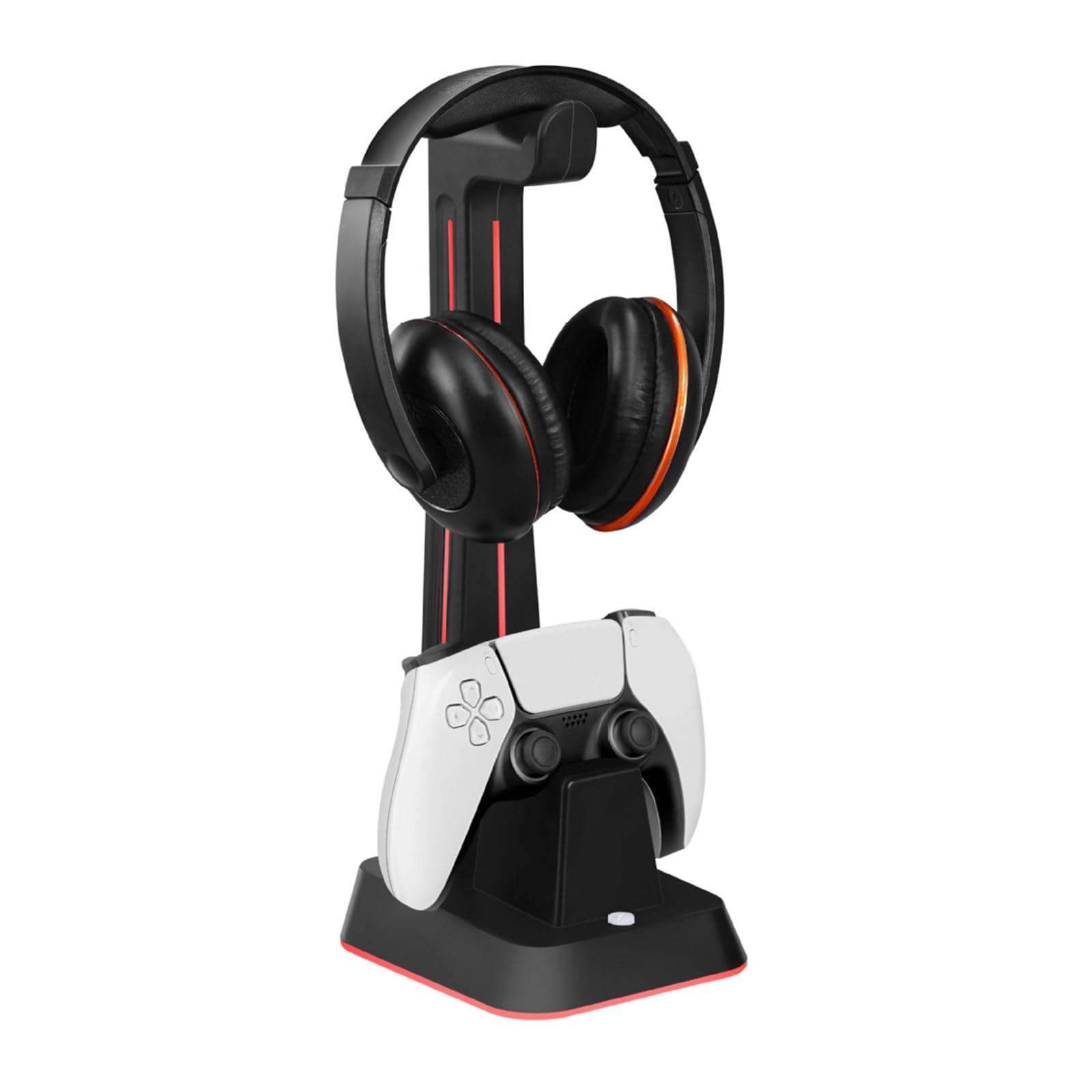 Controller Ladestation mit Kopfhörerhalter Doppel-USB-Anschluss für Gamepad Desktop Ladeständer
