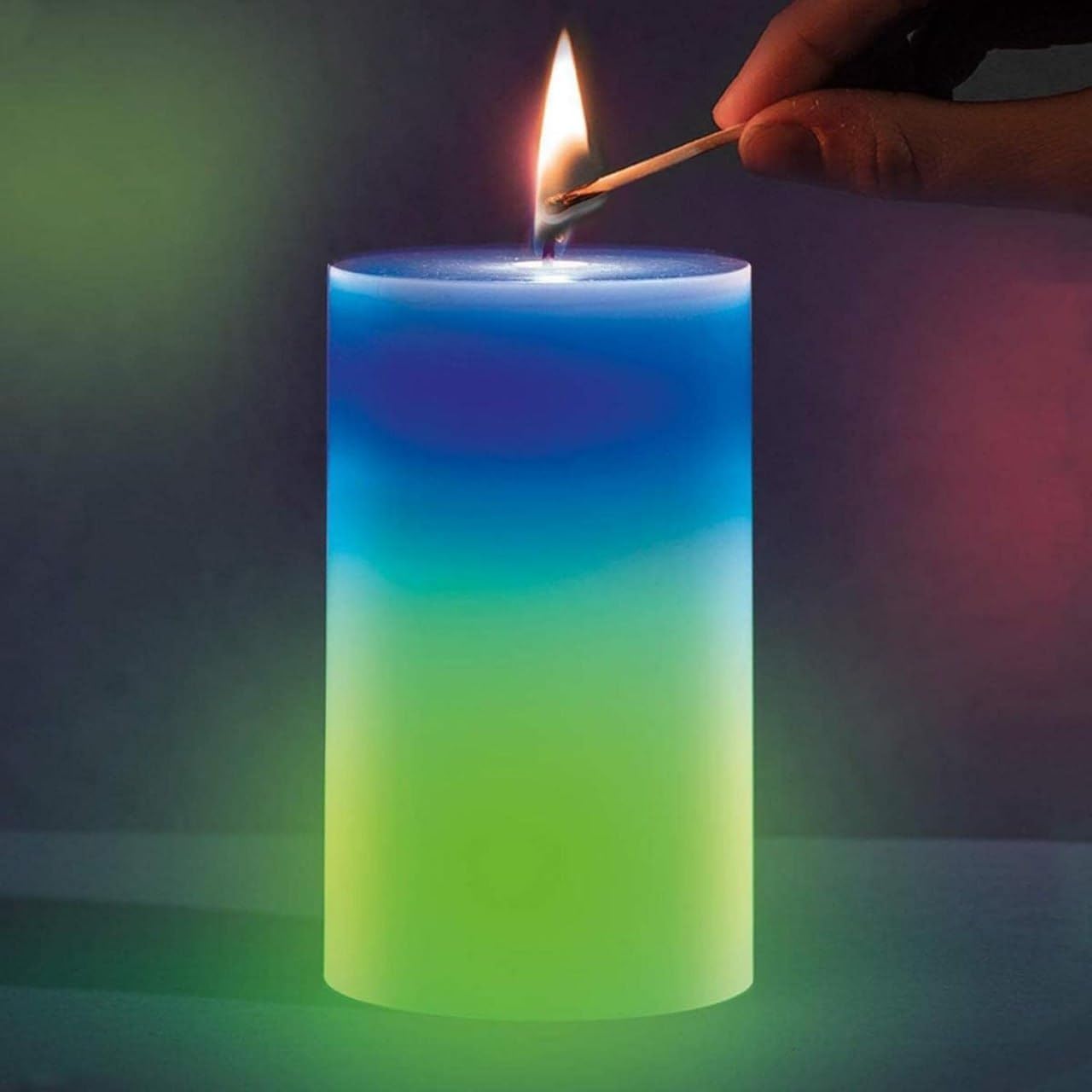 Round Shaped Real Wax Colour Changing Magic Candle, Real Flame Candles with Built-in Colour Changing Light, Useful for Room Decor, Diwali, Christmas, Gifting (Pack of 1)-image-14