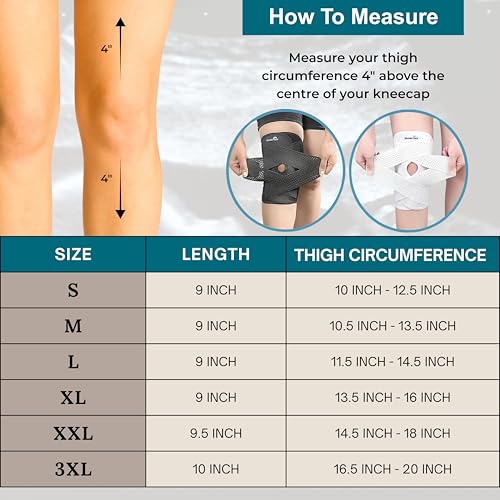 Image of Wonder Care Adjustable Wrap Knee Support Brace, Air Mesh Fabric Knee Brace Cap for Pain Relief, Sports, Arthritis, Running Protection for Men & Women (2, S)
