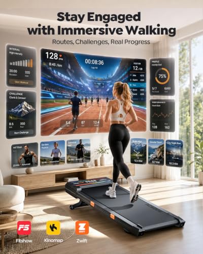 Standing treadmill desk