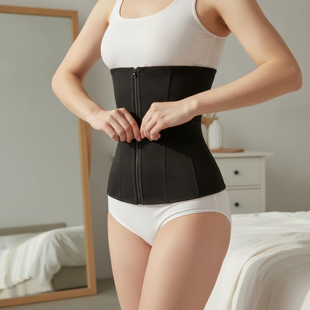 Guaina Donna Stretta in Maglia Alta Elasticità per Sostenere La Postura E Snellire i Fianchi con Design Sottile Atta per Allenamento E Uso Quotidiano, Nero, Nero, M suggerito 40-50 kg