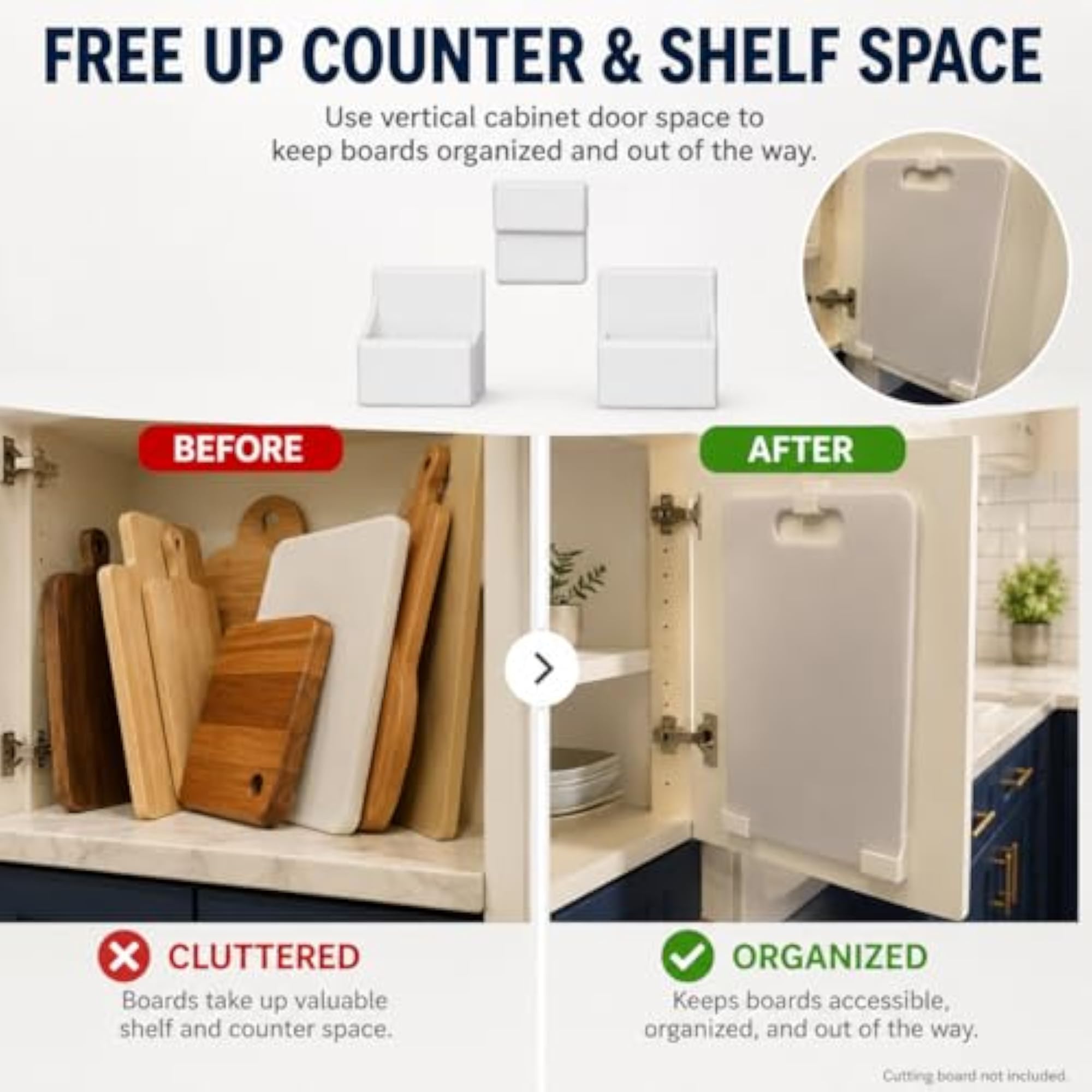 Vertical Cutting Board Holder for Kitchen Storage