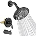 HOMELODY Shower Tub Kit, Tub and Shower Trim Kit (Valve Included) with 5-Spray Shower Head, Single-Handle Tub and Shower Faucet Set, Matte Black
