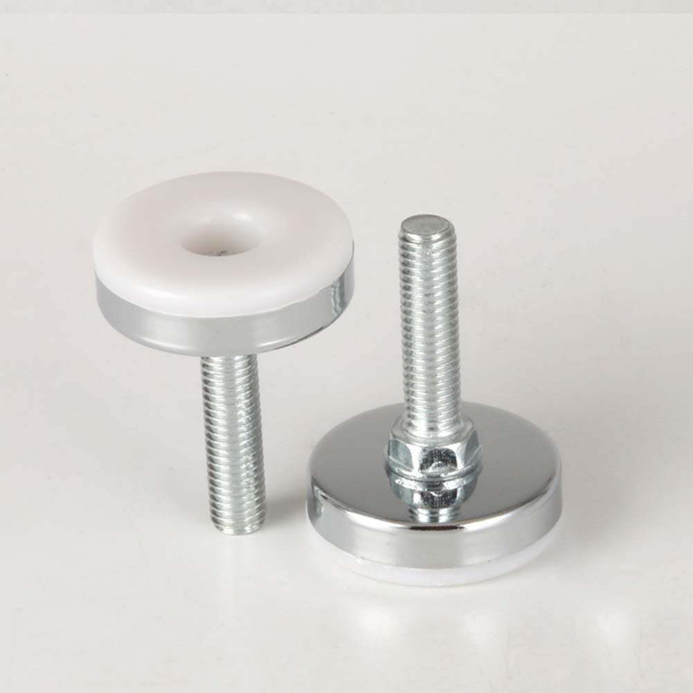 Piedini per mobili in Metallo Regolabili in Altezza, Piedini per Regolazione mobili filettati M10/M8, Cuscinetti per Tavolo e sedie(Set di 4),per Tavolo/Sedia