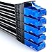 Produktbild deleyCON 5x 0,5m CAT6 Netzwerkkabel Set - U-UTP RJ45 CAT-6 LAN Kabel Patchkabel Ethernetkabel DSL Switch Router Modem Repeater Patchpanel - Schwarz