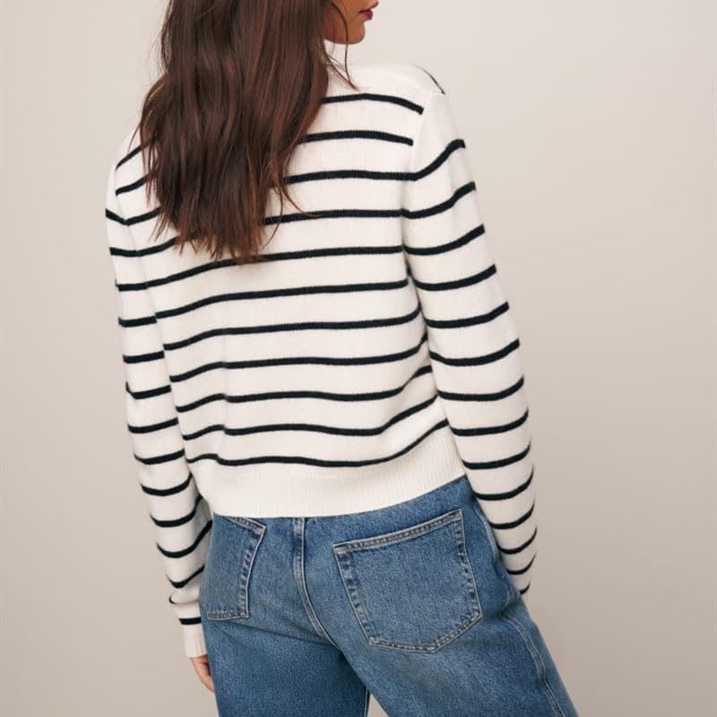 Women Knit Cropped Cardigan Long Sleeve Crewneck Sweater Lightweight Knit Cardigan Casual Fall Going Out Streetwear4