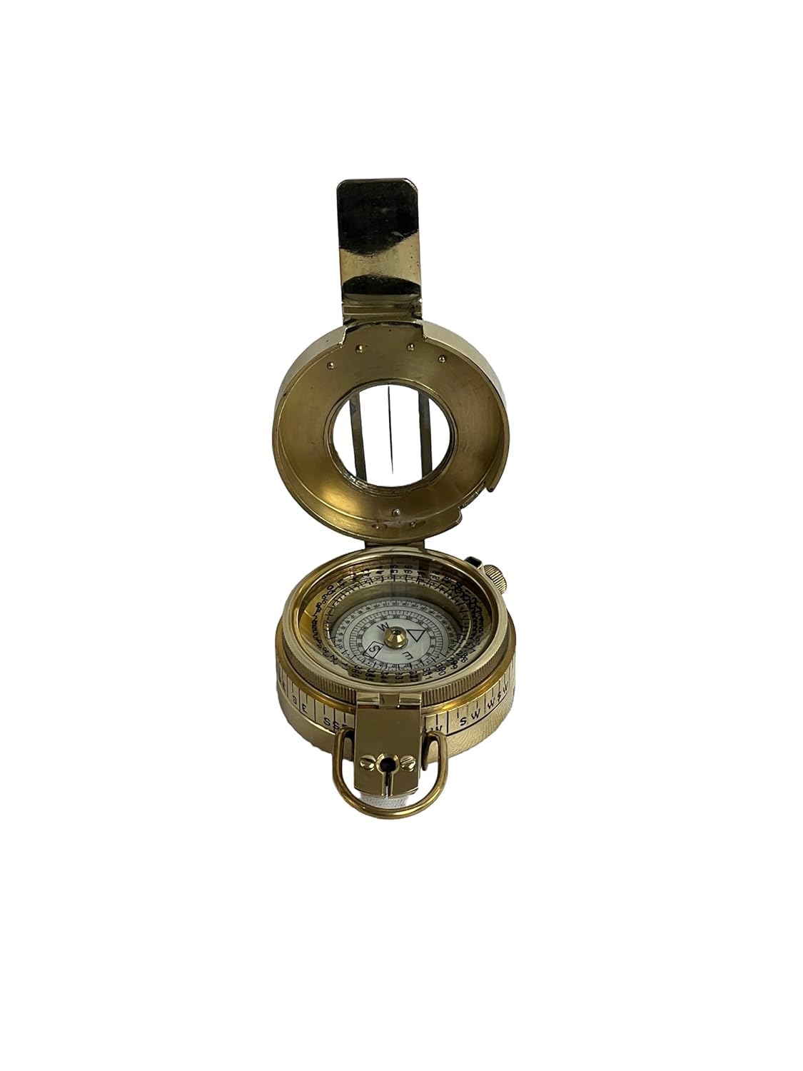 Bussola nautica vintage in ottone per navigazione, 7,6 cm